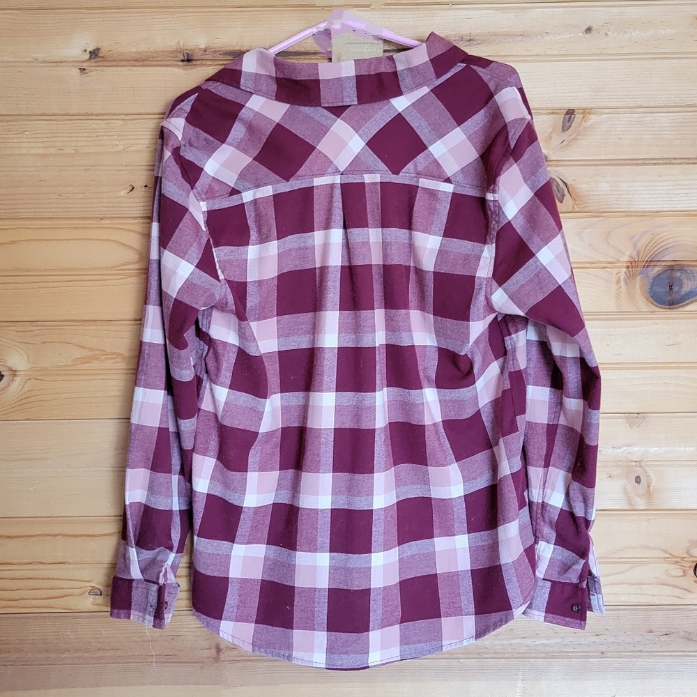 Eddie Bauer Womens Plaid Button-Down long-sleeve Shirt, Size L - Picture 7 of 7